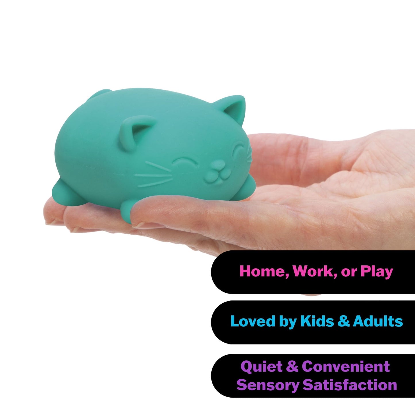 (2 pack) Nee Doh Cool Cats Squishy Fidget Ball, Novelty Toy, Multiple