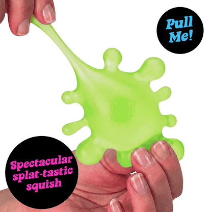 Neon Green Nee Doh Squeeze Gel Sploot Splat Ball Hand Relaxation &amp;
