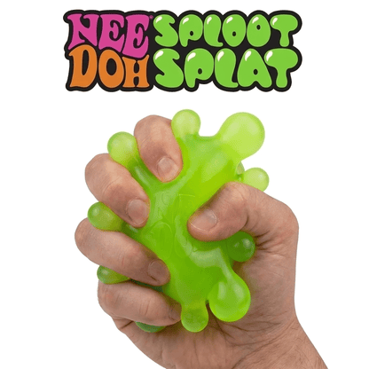 Neon Green Nee Doh Squeeze Gel Sploot Splat Ball Hand Relaxation &amp;