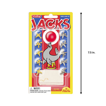 Old Fashioned Metal Jacks &amp; Rubber Ball Game, Novelty &amp; Gag To